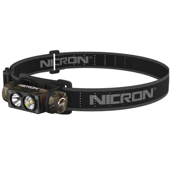 NICRON H15+ Twin-engines Mini Rechargeable Aluminium Headlamp  with red light