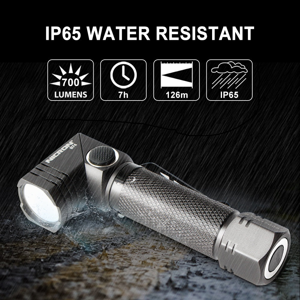 brionac rechargeable led flashlight NICRON B74 Mini rechargeable EDC Twist Flashlight – Nicron Store
